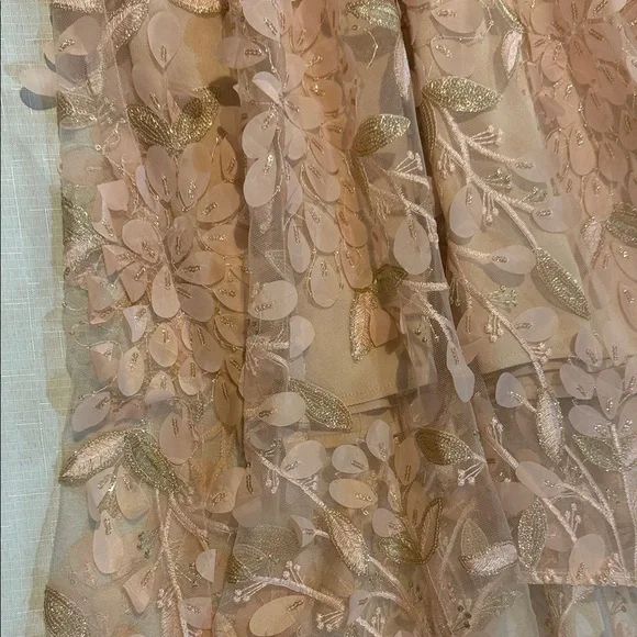 Xscape Pink Floral Lace High Low Dress - Picture 3 of 9